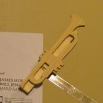 handmade solid wood trumpet player gift clip